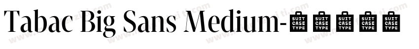 Tabac Big Sans Medium字体转换